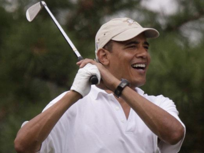 President Obama - enjoying another round of golf