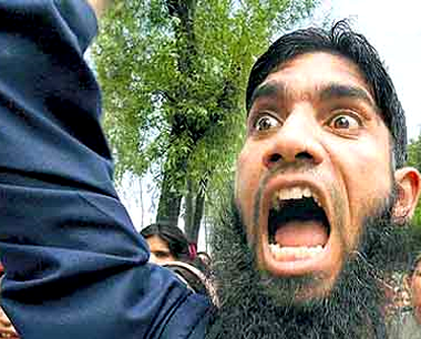 Enraged Muslim Demonstrator