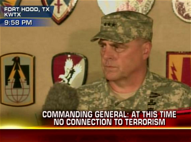 LTG Mark Milley, Fort Hood Commanding General, Addresses the Media Shortly After Shooting
