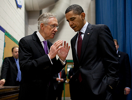 Harry Reid with President Obama
